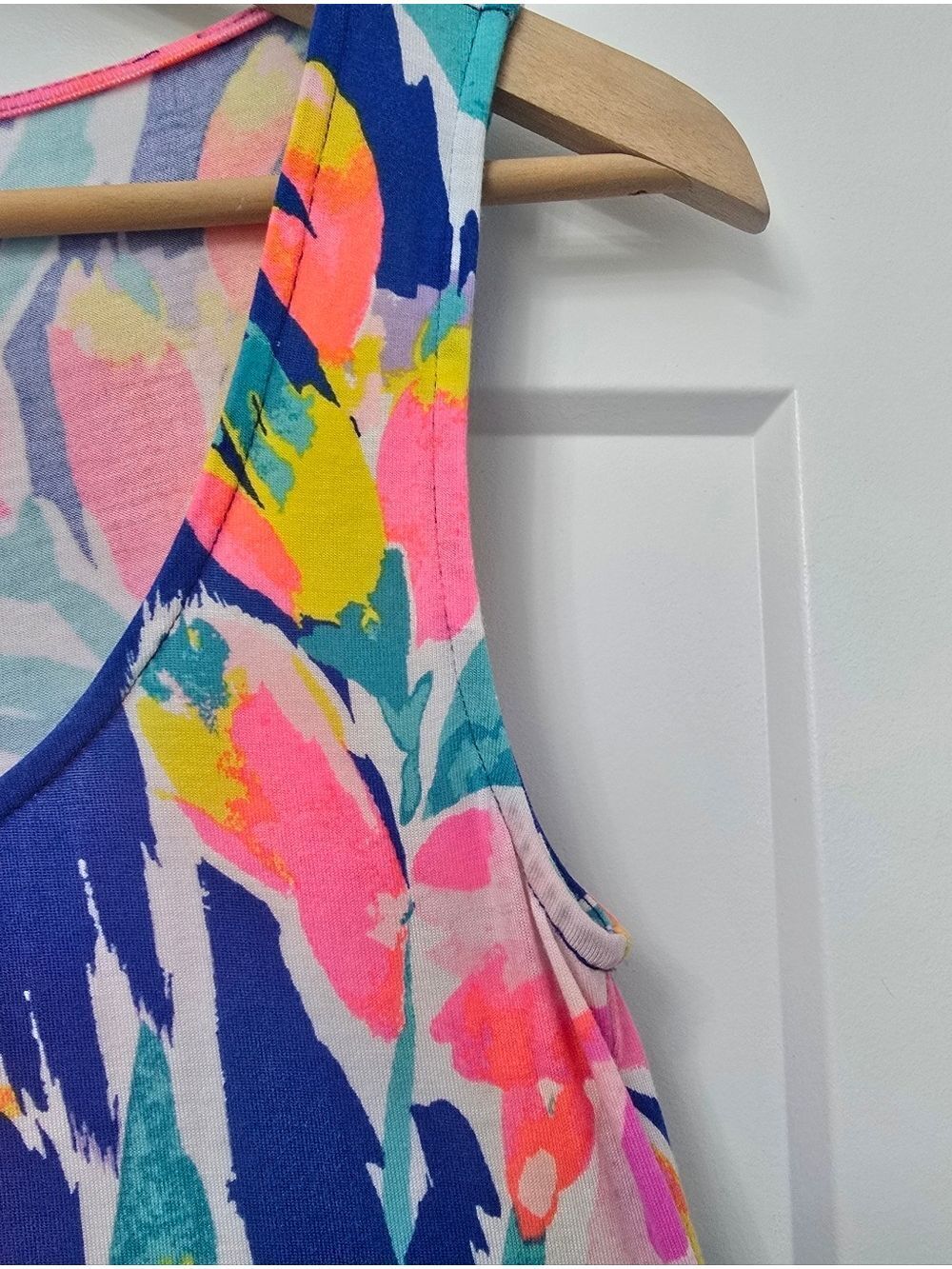 Lilly Pulitzer Natalia Blue Tropical Floral Maxi Dress Size XS - Picture 7 of 12